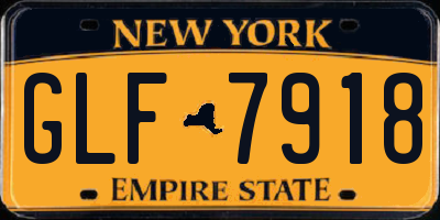 NY license plate GLF7918