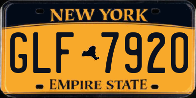 NY license plate GLF7920