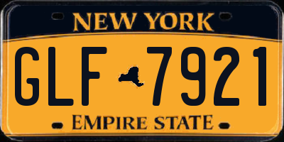 NY license plate GLF7921