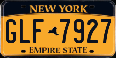 NY license plate GLF7927