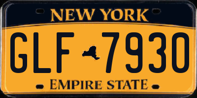NY license plate GLF7930