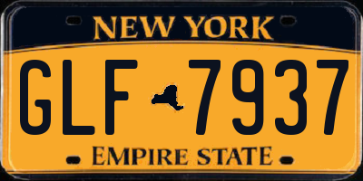 NY license plate GLF7937