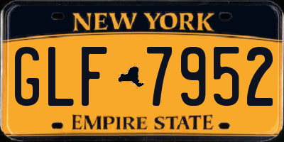 NY license plate GLF7952