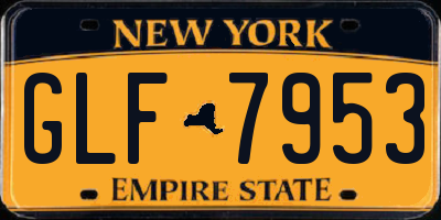 NY license plate GLF7953