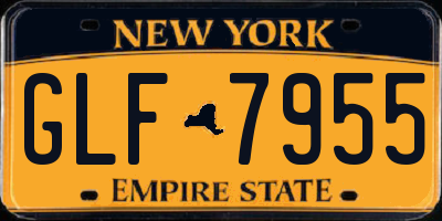 NY license plate GLF7955