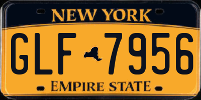 NY license plate GLF7956