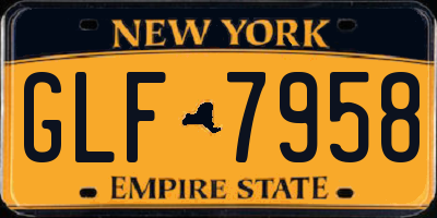 NY license plate GLF7958