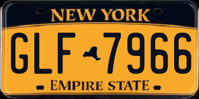 NY license plate GLF7966