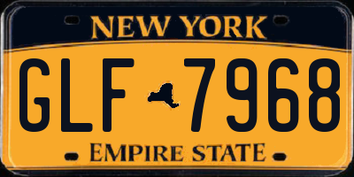 NY license plate GLF7968