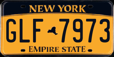 NY license plate GLF7973