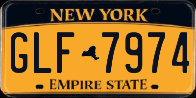 NY license plate GLF7974