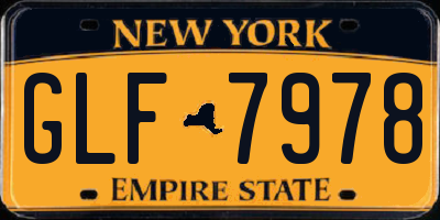 NY license plate GLF7978