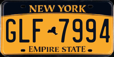 NY license plate GLF7994