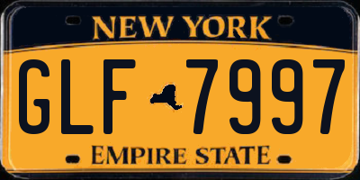 NY license plate GLF7997