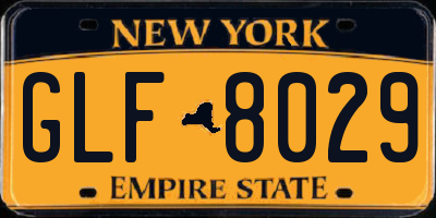 NY license plate GLF8029