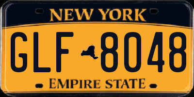 NY license plate GLF8048