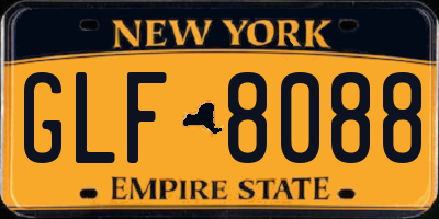NY license plate GLF8088