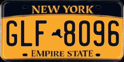 NY license plate GLF8096
