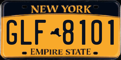 NY license plate GLF8101