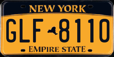 NY license plate GLF8110