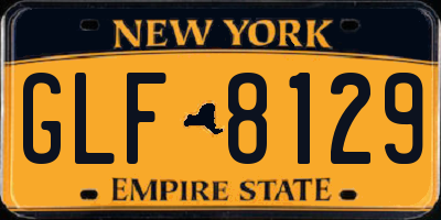 NY license plate GLF8129