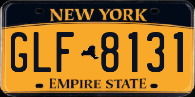 NY license plate GLF8131