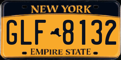 NY license plate GLF8132