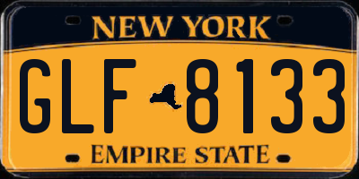 NY license plate GLF8133