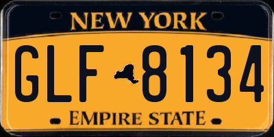 NY license plate GLF8134
