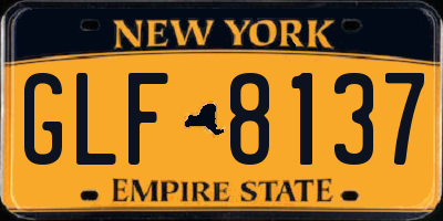 NY license plate GLF8137