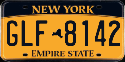 NY license plate GLF8142
