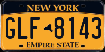 NY license plate GLF8143