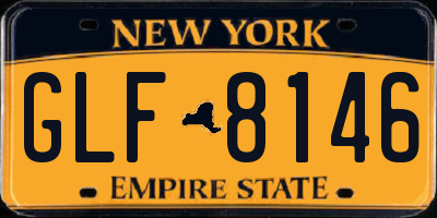NY license plate GLF8146