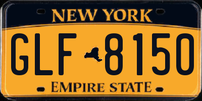 NY license plate GLF8150