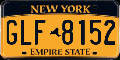 NY license plate GLF8152