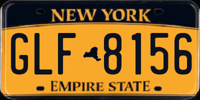 NY license plate GLF8156