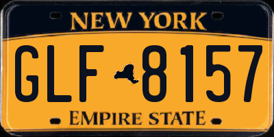 NY license plate GLF8157