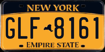 NY license plate GLF8161