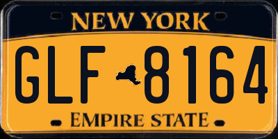 NY license plate GLF8164