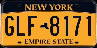 NY license plate GLF8171
