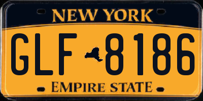 NY license plate GLF8186