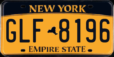 NY license plate GLF8196