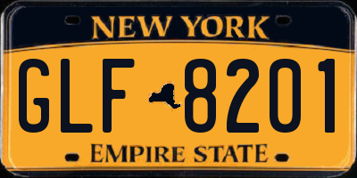 NY license plate GLF8201