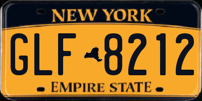 NY license plate GLF8212