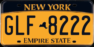 NY license plate GLF8222