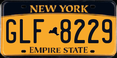 NY license plate GLF8229
