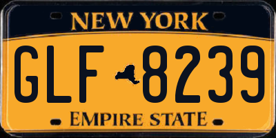 NY license plate GLF8239