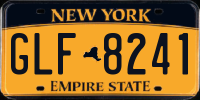 NY license plate GLF8241