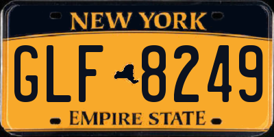 NY license plate GLF8249