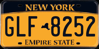 NY license plate GLF8252